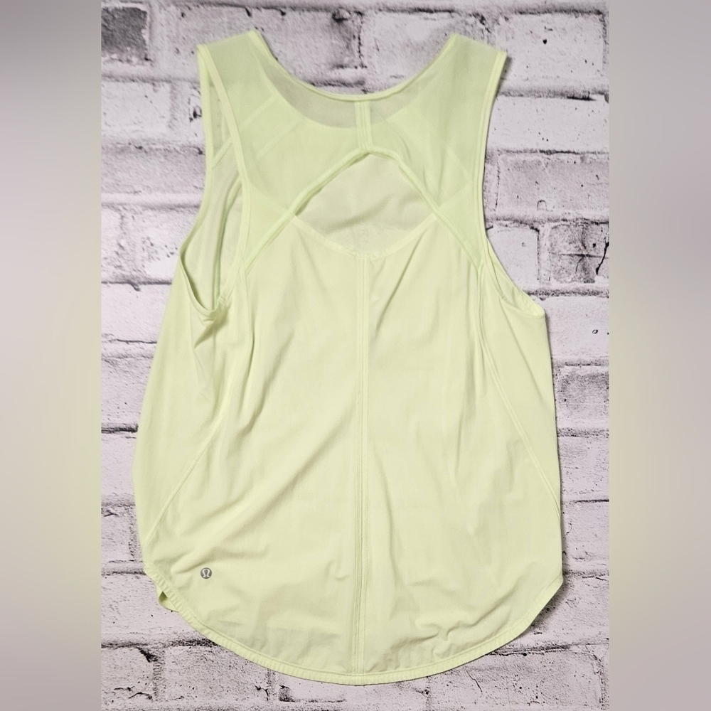 Lululemon Sculpt Tank Clear Mint Size 8 Mesh Back Lightweight Run Top - Picture 8 of 11